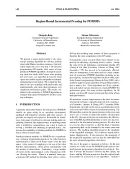 Region-Based Incremental Pruning for POMDPs