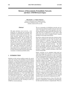 Mixtures of Deterministic-Probabilistic Networks and their AND/OR Search
  Space