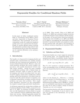 Exponential Families for Conditional Random Fields
