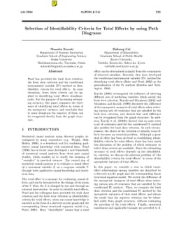Selection of Identifiability Criteria for Total Effects by using Path
  Diagrams