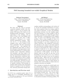 PAC-learning bounded tree-width Graphical Models