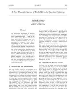 A New Characterization of Probabilities in Bayesian Networks