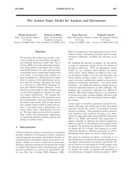 The Author-Topic Model for Authors and Documents