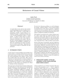 Robustness of Causal Claims