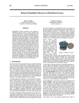 Robust Probabilistic Inference in Distributed Systems