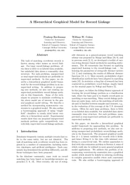 A Hierarchical Graphical Model for Record Linkage