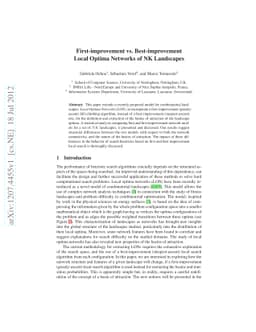 First-improvement vs. Best-improvement Local Optima Networks of NK
  Landscapes