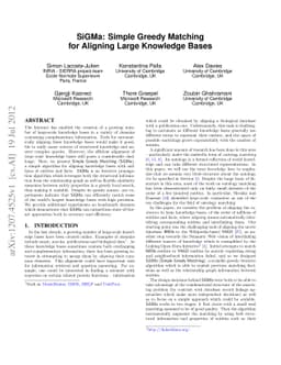 SiGMa: Simple Greedy Matching for Aligning Large Knowledge Bases