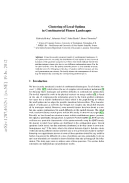 Clustering of Local Optima in Combinatorial Fitness Landscapes