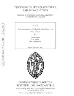 Fast nonparametric classification based on data depth