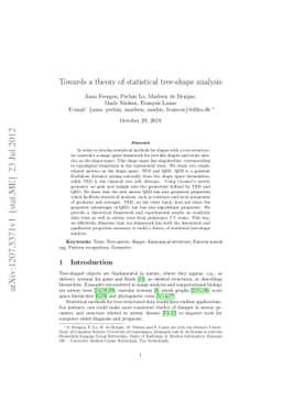 Towards a theory of statistical tree-shape analysis