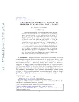 Convergence of linear functionals of the Grenander estimator under
  misspecification