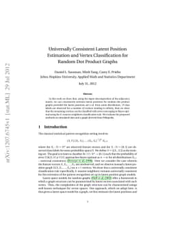 Universally Consistent Latent Position Estimation and Vertex
  Classification for Random Dot Product Graphs