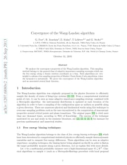 Convergence of the Wang-Landau algorithm