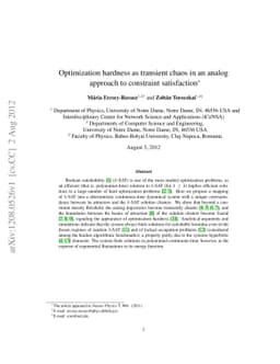 Optimization hardness as transient chaos in an analog approach to
  constraint satisfaction