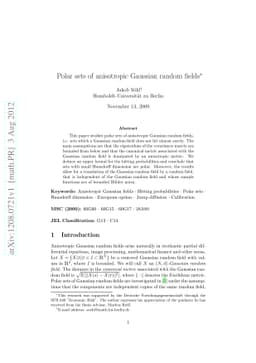 Polar sets of anisotropic Gaussian random fields