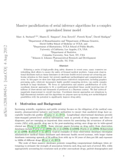 Massive parallelization of serial inference algorithms for a complex
  generalized linear model