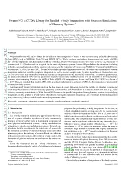 Swarm-NG: a CUDA Library for Parallel n-body Integrations with focus on
  Simulations of Planetary Systems