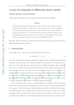 A note on estimation in Hilbertian linear models