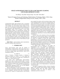 Image Super-Resolution via Dual-Dictionary Learning And Sparse
  Representation