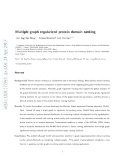 Multiple graph regularized protein domain ranking