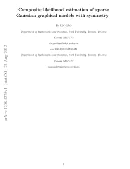Composite likelihood estimation of sparse Gaussian graphical models with
  symmetry