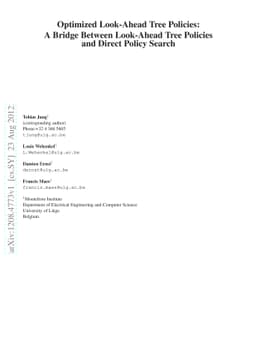 Optimized Look-Ahead Tree Policies: A Bridge Between Look-Ahead Tree
  Policies and Direct Policy Search