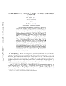 Preconditioning to comply with the Irrepresentable Condition
