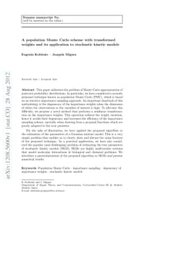 A population Monte Carlo scheme with transformed weights and its
  application to stochastic kinetic models