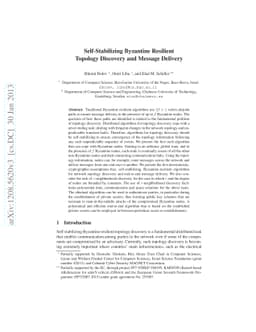 Self-Stabilizing Byzantine Resilient Topology Discovery and Message
  Delivery