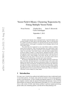 Vector Field k-Means: Clustering Trajectories by Fitting Multiple Vector
  Fields