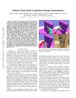 Efficient Touch Based Localization through Submodularity
