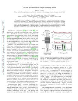 Lift-off dynamics in a simple jumping robot