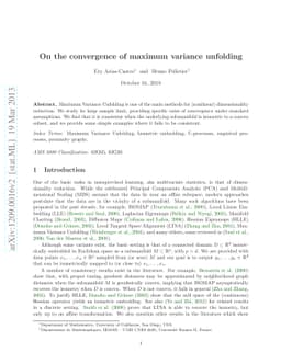 On the convergence of maximum variance unfolding