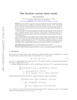 The bivariate current status model