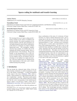 Sparse coding for multitask and transfer learning