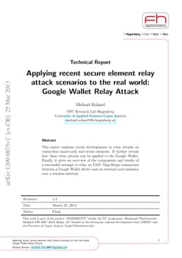 Applying recent secure element relay attack scenarios to the real world:
  Google Wallet Relay Attack