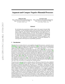 Augment-and-Conquer Negative Binomial Processes