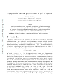 Asymptotics for penalized spline estimators in quantile regression