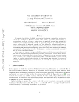 On Byzantine Broadcast in Loosely Connected Networks