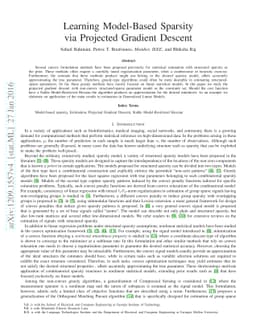 Learning Model-Based Sparsity via Projected Gradient Descent