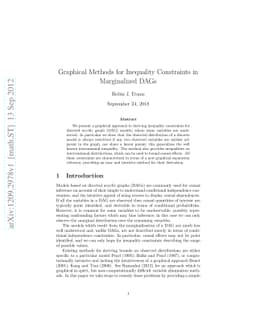 Graphical methods for inequality constraints in marginalized DAGs