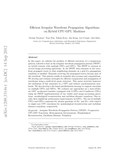 Efficient Irregular Wavefront Propagation Algorithms on Hybrid CPU-GPU
  Machines
