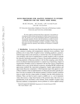 Bayes procedures for adaptive inference in inverse problems for the
  white noise model