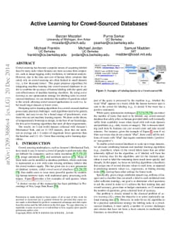 Active Learning for Crowd-Sourced Databases