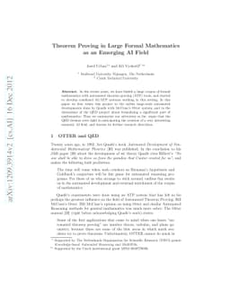 Theorem Proving in Large Formal Mathematics as an Emerging AI Field