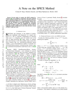 A Note on the SPICE Method