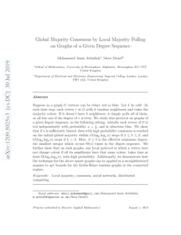 Global Majority Consensus by Local Majority Polling on Graphs of a Given
  Degree Sequence