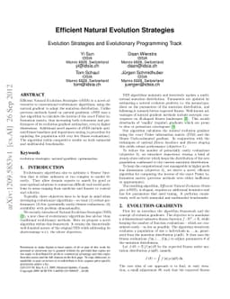 Efficient Natural Evolution Strategies