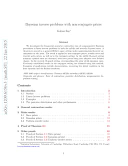 Bayesian inverse problems with non-conjugate priors